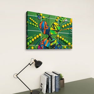 Multi-Colored Pickleball Canvas Wall Art — Vibrant Sports Print