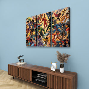 Kids Superhero Wall Art – 3 & 5 Panel Canvas Print for Boys & Girls