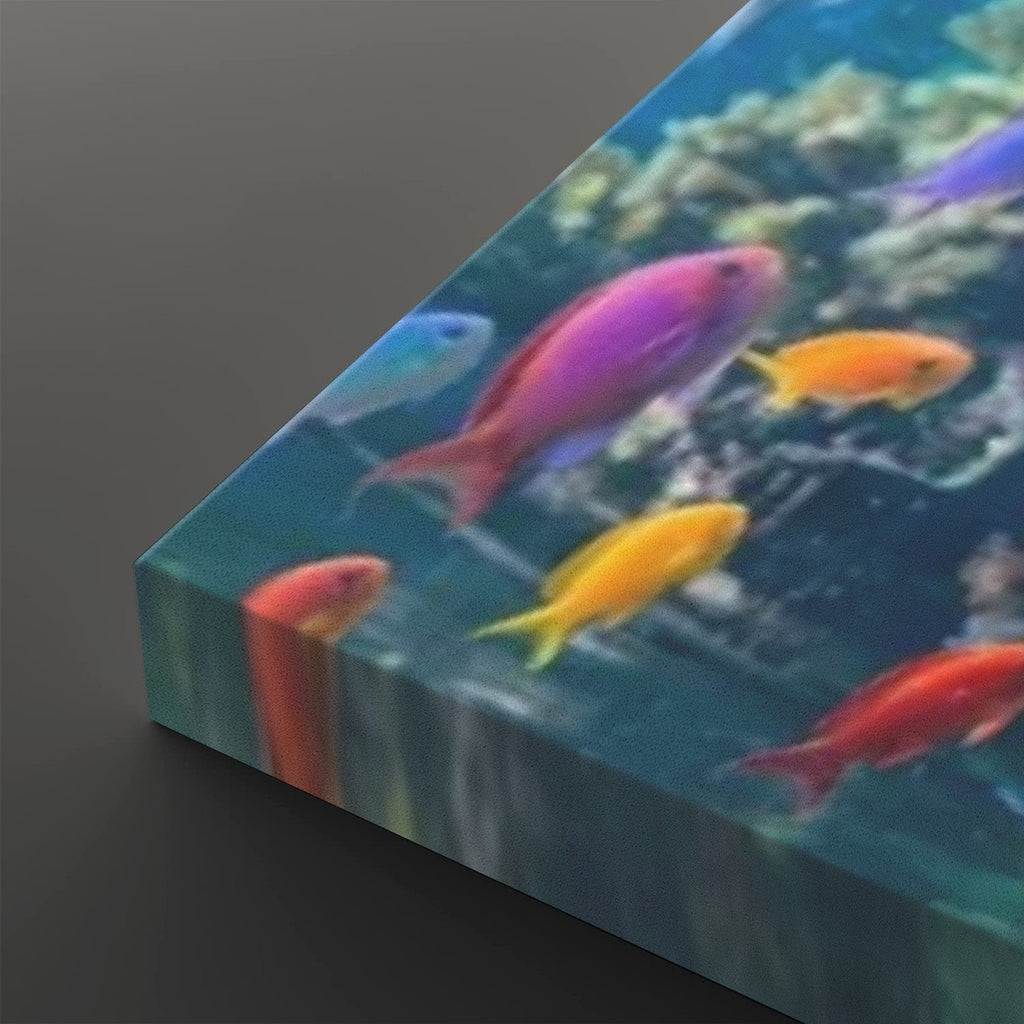 Colorful Fish Aquarium Canvas Wall Art — Vibrant Multi-Panel Print