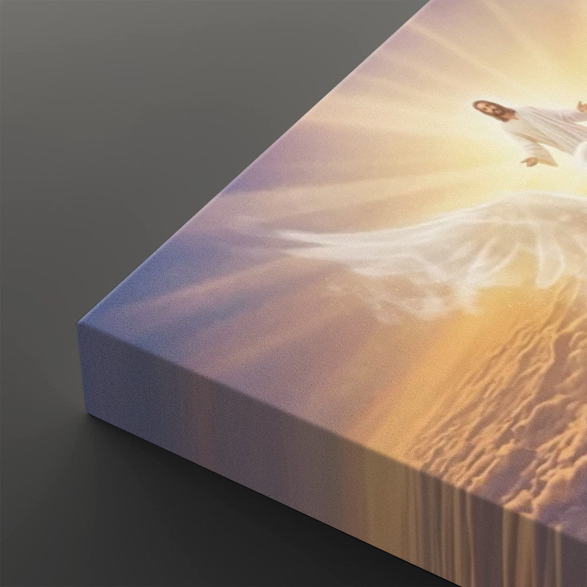 Jesus & Angel Heaven Golden Hour Above the Clouds Canvas Wall Art