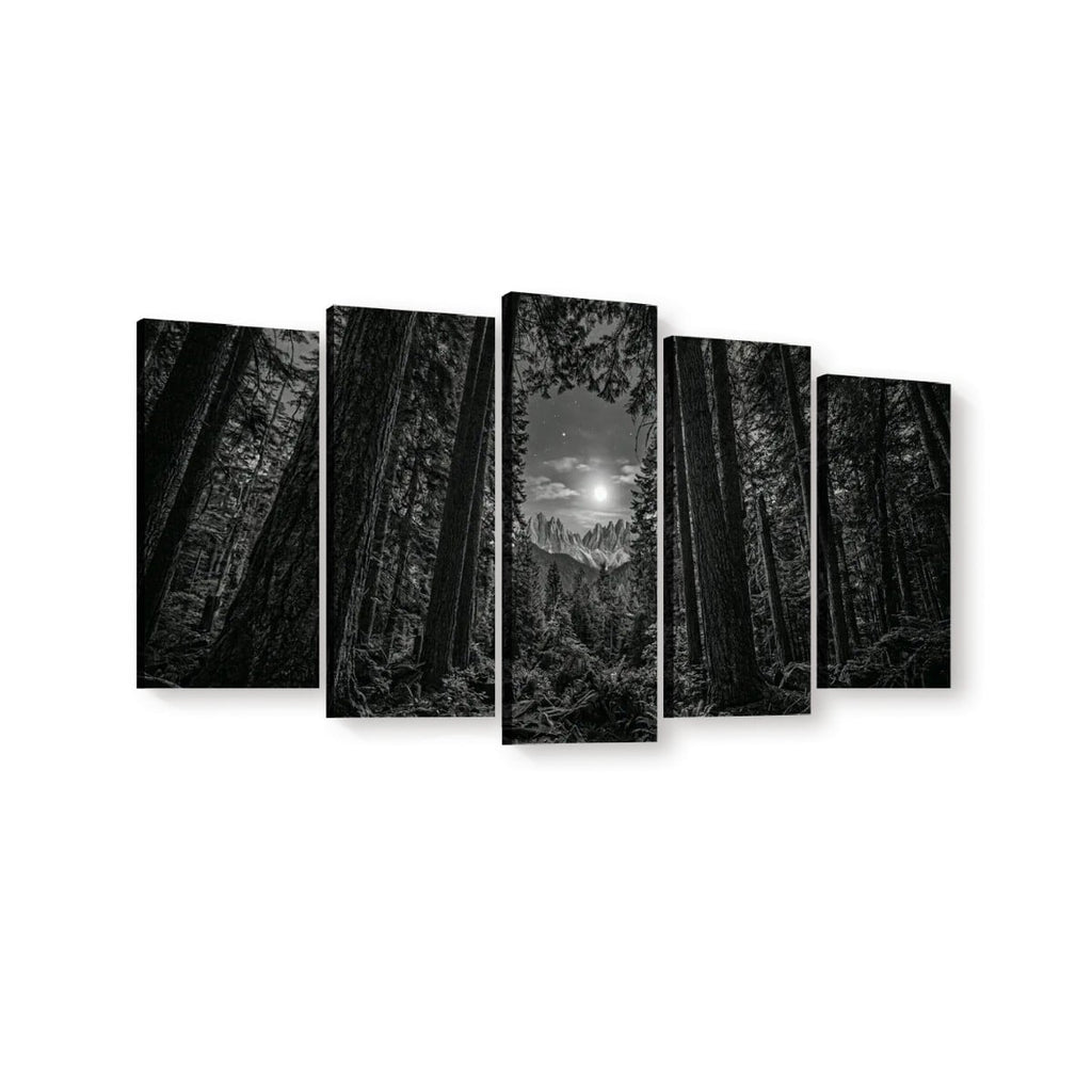 Enchanted Moonlit Forest Living room wall decor over sofa