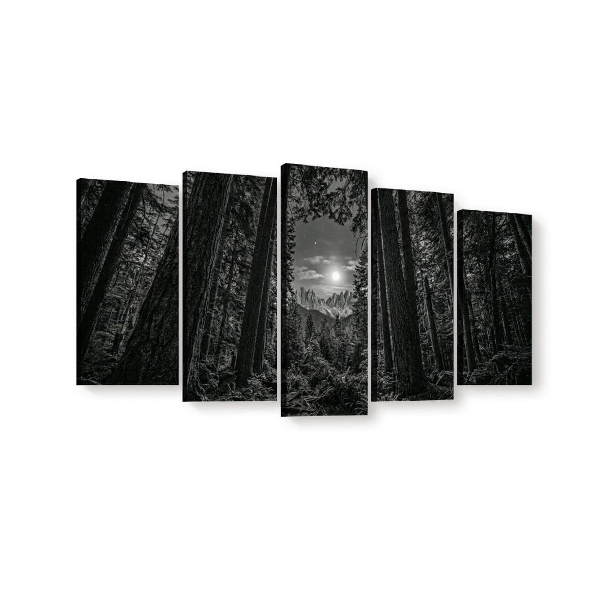 Enchanted Moonlit Forest Living room wall decor over sofa