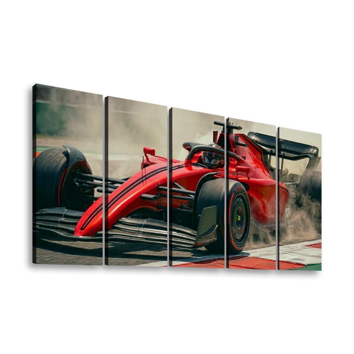 Formula 1 Racing Canvas Wall Art – Full Throttle F1 Speed Print | 1, 3 & 5 Panel Garage Décor