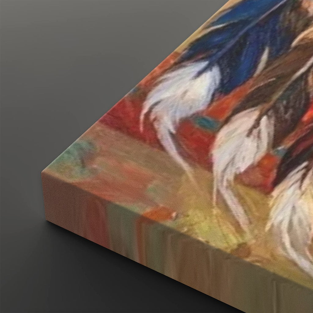 Native American Indian Woman 5-Panel Level Split Canvas Wall Art | Multi-Panel Print