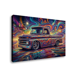 1966 Chevy C10 Fleetside Shortbed – Abstract Fidelity 5-Panel Canvas Wall Art