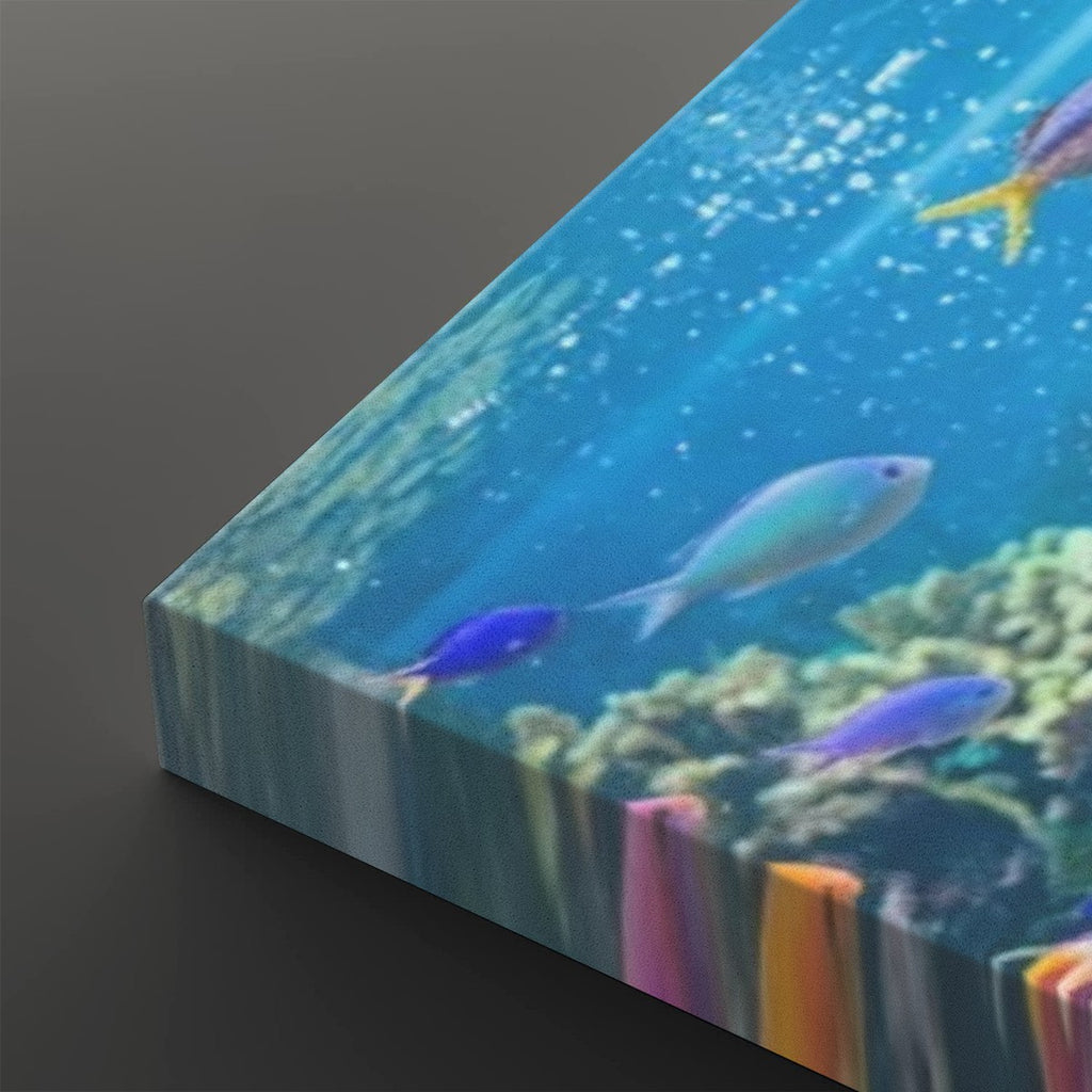 Colorful Fish Aquarium Canvas Wall Art — Vibrant Multi-Panel Print