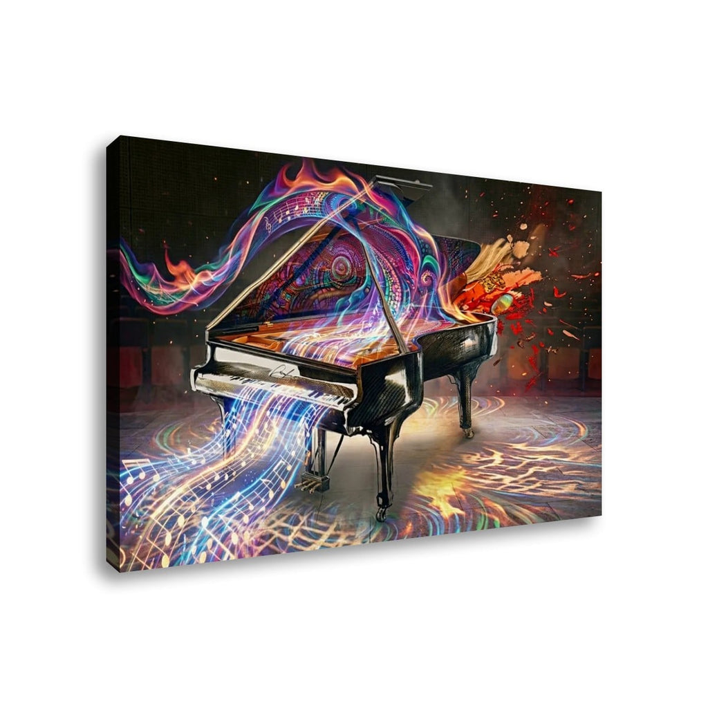 5-Panel Level Abstract Music Notes Piano Canvas Wall Art | Multi-Panel Print