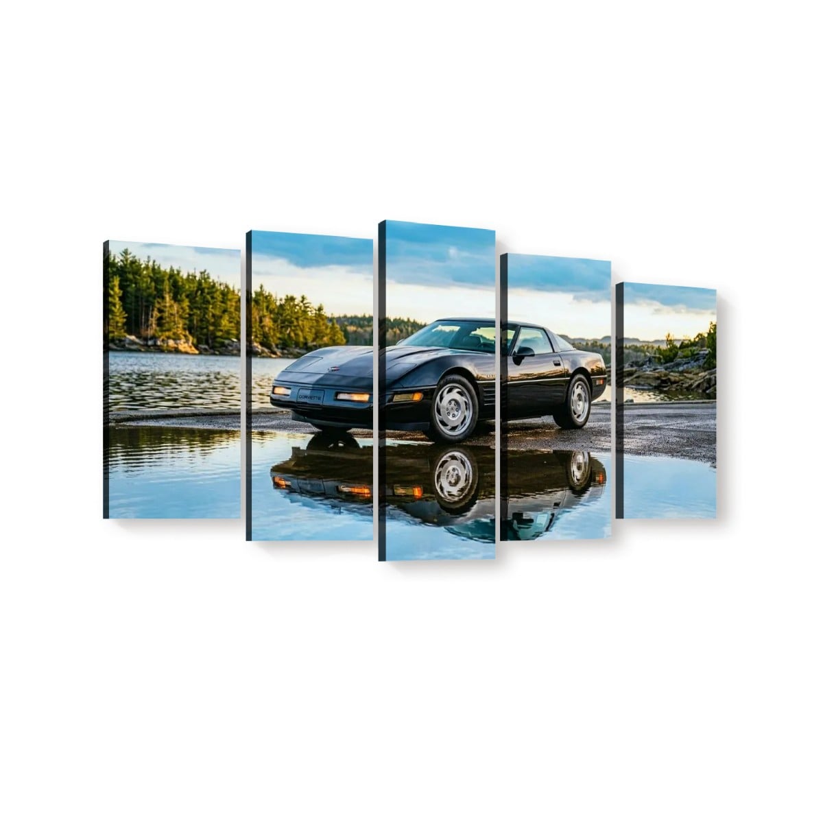Black C4 Corvette Canvas Wall Art — Multi-Panel – eCanvas King