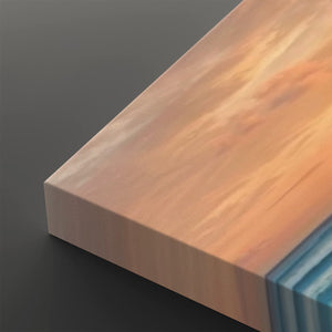 Golden Tide – Sunset Beach Surf Canvas Wall Art