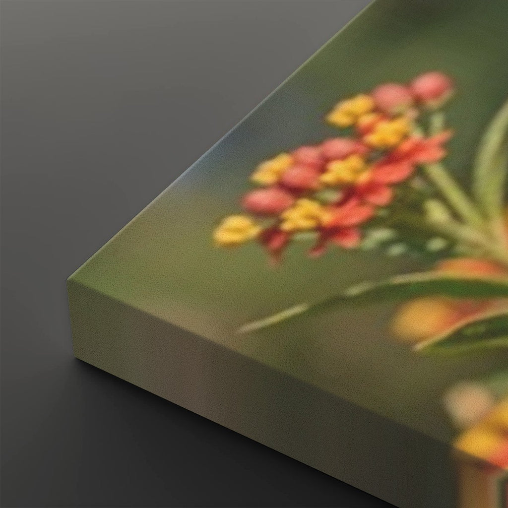 Monarch Butterfly Garden — 3D Milkweed Canvas Wall Art