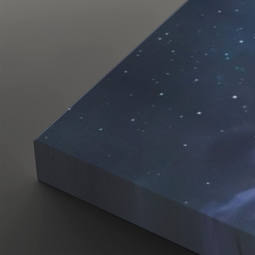 Howling Wolves with Blue Moon — 5-Panel Canvas Wall Art