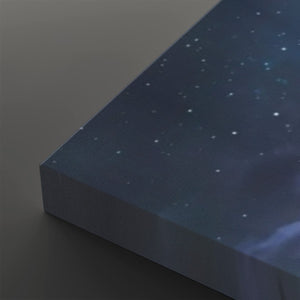 Howling Wolves with Blue Moon — 5-Panel Canvas Wall Art