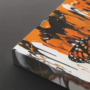 Reign of Color – Monarch Butterfly Dripping Paint 5-Panel Canvas Wall Art