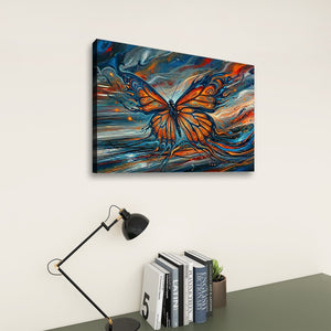 Wings of the Tempest – Abstract Monarch Butterfly Multi-Panel Canvas Art