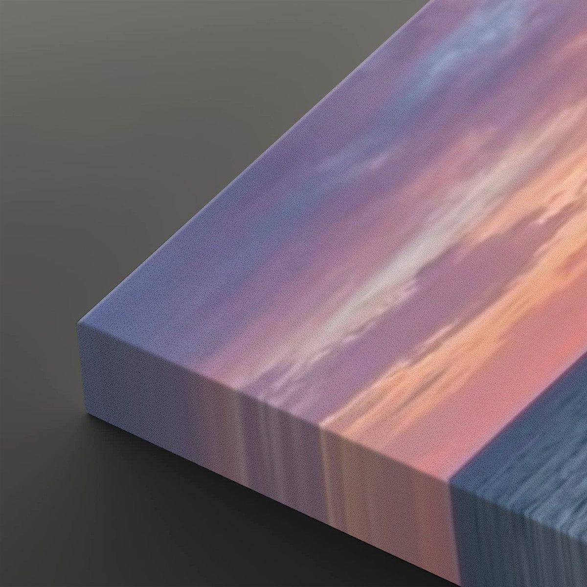 Lake Michigan Bluff at Sunset with Lavender Flowers  – 1, 3, 5-Panel Split Canvas Wall Art