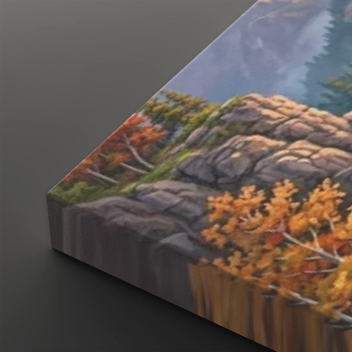 Waterfall Landscape Mountain Multi-Color Scene 5-Panel Canvas Wall Art