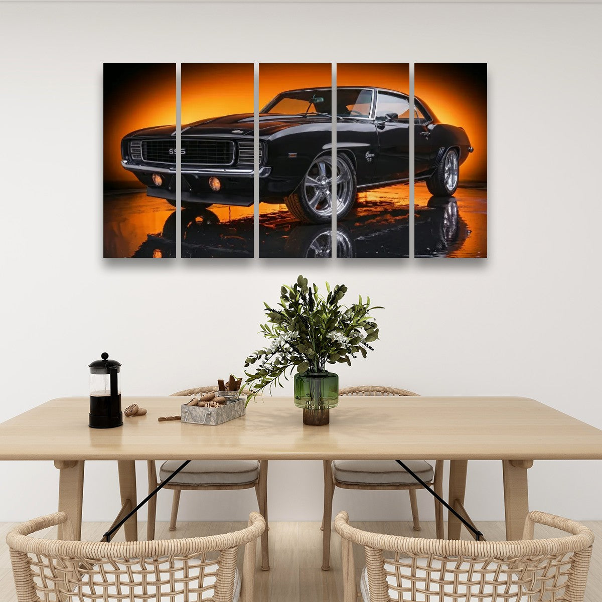 1969 Camaro RS SS Canvas Panel Wall Art