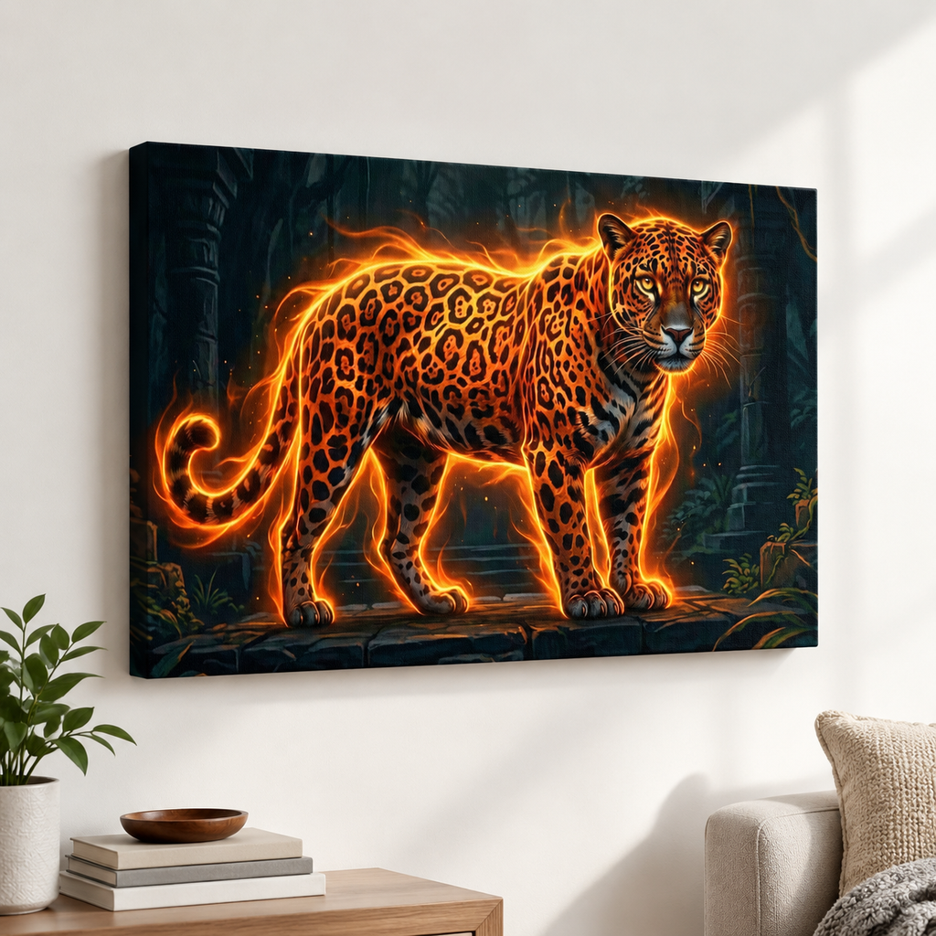 Multi-Panel Split Canvas Abstract Tiger Wall Art Print