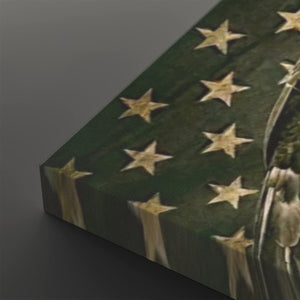 Vintage Eagle Flag - Single, 3 & 5 Panel Staggered Canvas Wall Art