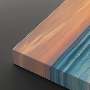 Golden Tide – Sunset Beach Surf Canvas Wall Art | Single, 3-Panel & 5-Panel