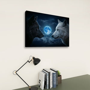 Blue Moon Wolves – Multi-Panel Canvas Wall Art