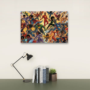 Kids Superhero Wall Art – 3 & 5 Panel Canvas Print for Boys & Girls