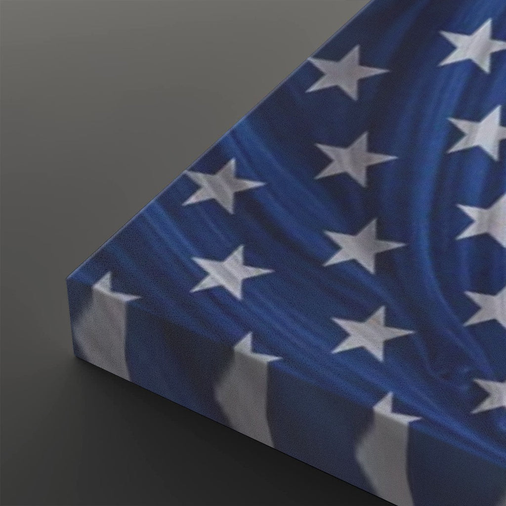 Spirit of America Canvas Wall Art – Ghost Eagle US Flag Swirl | Multi-Panel Patriotic Print