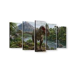 Prehistoric Fury — T-Rex & Carnivores Canvas Wall Art