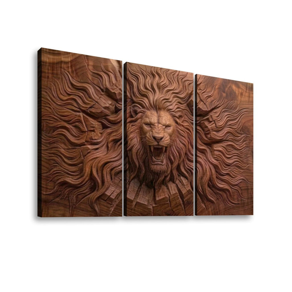 Multi-Panel Lion Canvas Wall Art | Wildlife Multi-Panel Print