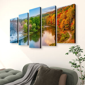 Four Seasons — Winter, Spring, Summer & Fall Canvas Wall Art
