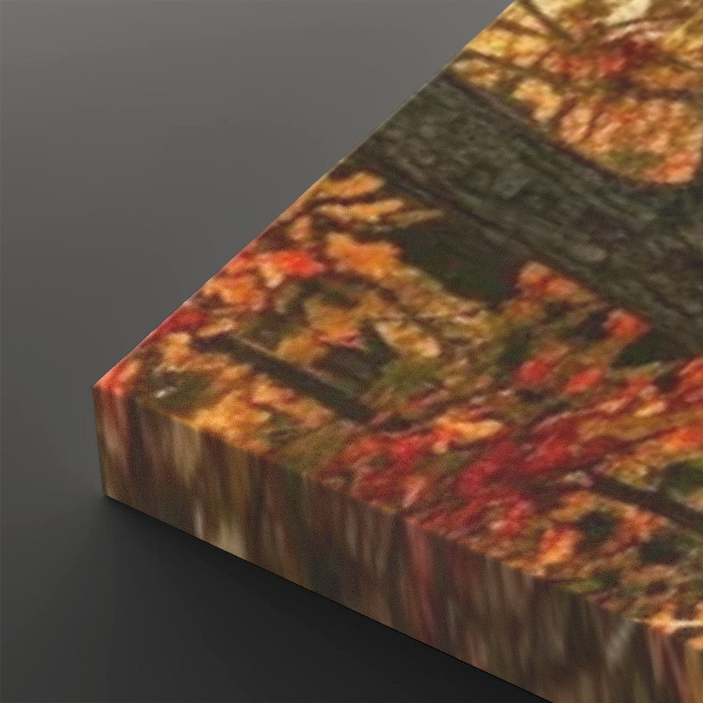 Autumn Forest Fall Sun Rays Canvas Panel Wall Art Living Bed Room Print
