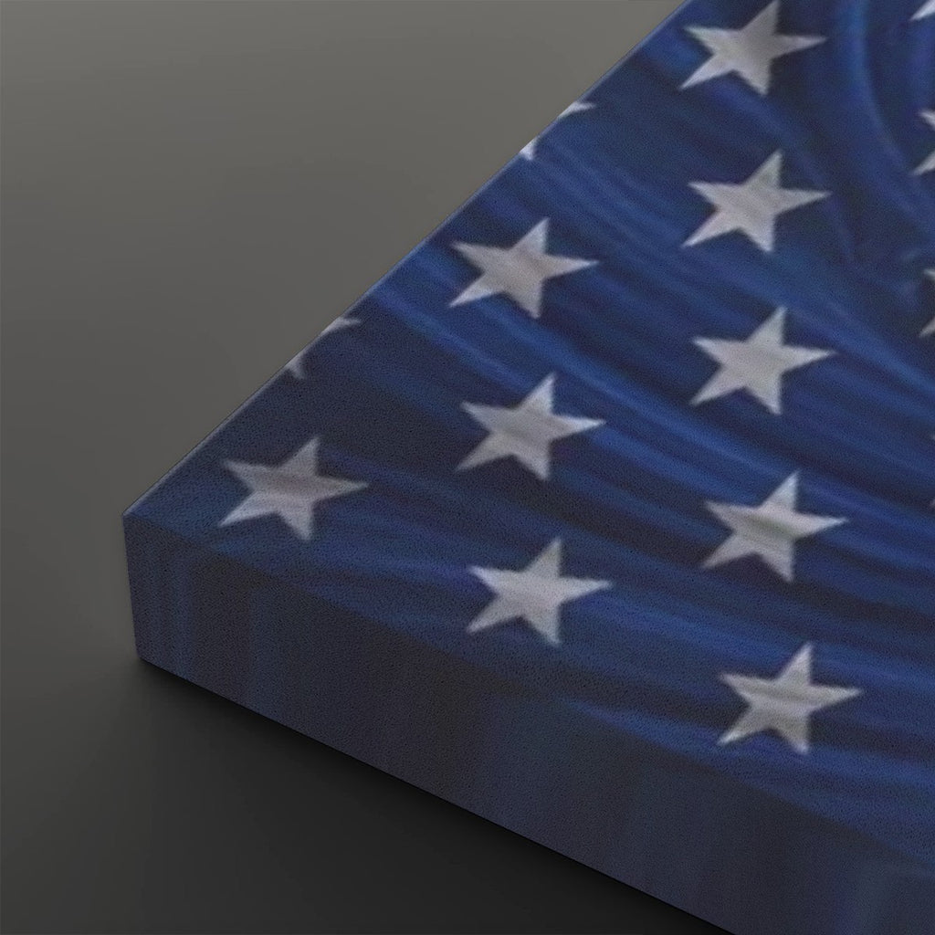 Spirit of America Canvas Wall Art – Ghost Eagle US Flag Swirl | Multi-Panel Patriotic Print