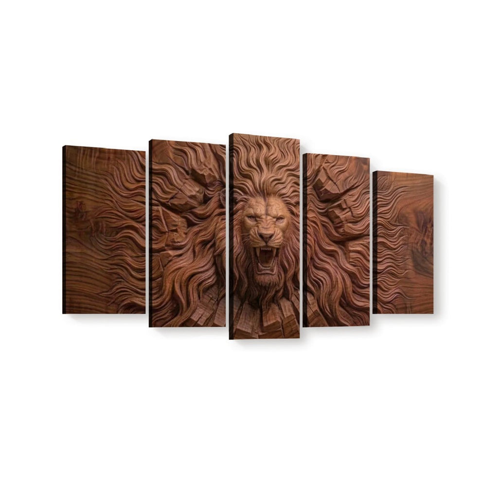 Multi-Panel Lion Canvas Wall Art | Wildlife Multi-Panel Print