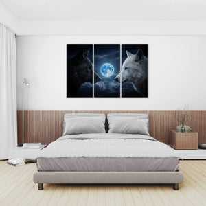 Blue Moon Wolves – Multi-Panel Canvas Wall Art