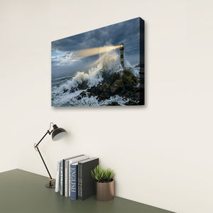 Stormy Lighthouse Canvas Wall Art | 1, 3 & 5 Panel