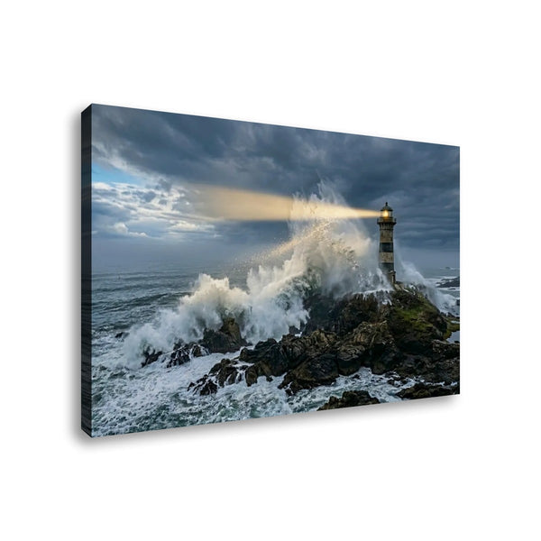 Stormy Lighthouse Canvas Wall Art – Dramatic Coastal Storm Scene | 1, 3 & 5 Panel Home Décor Print