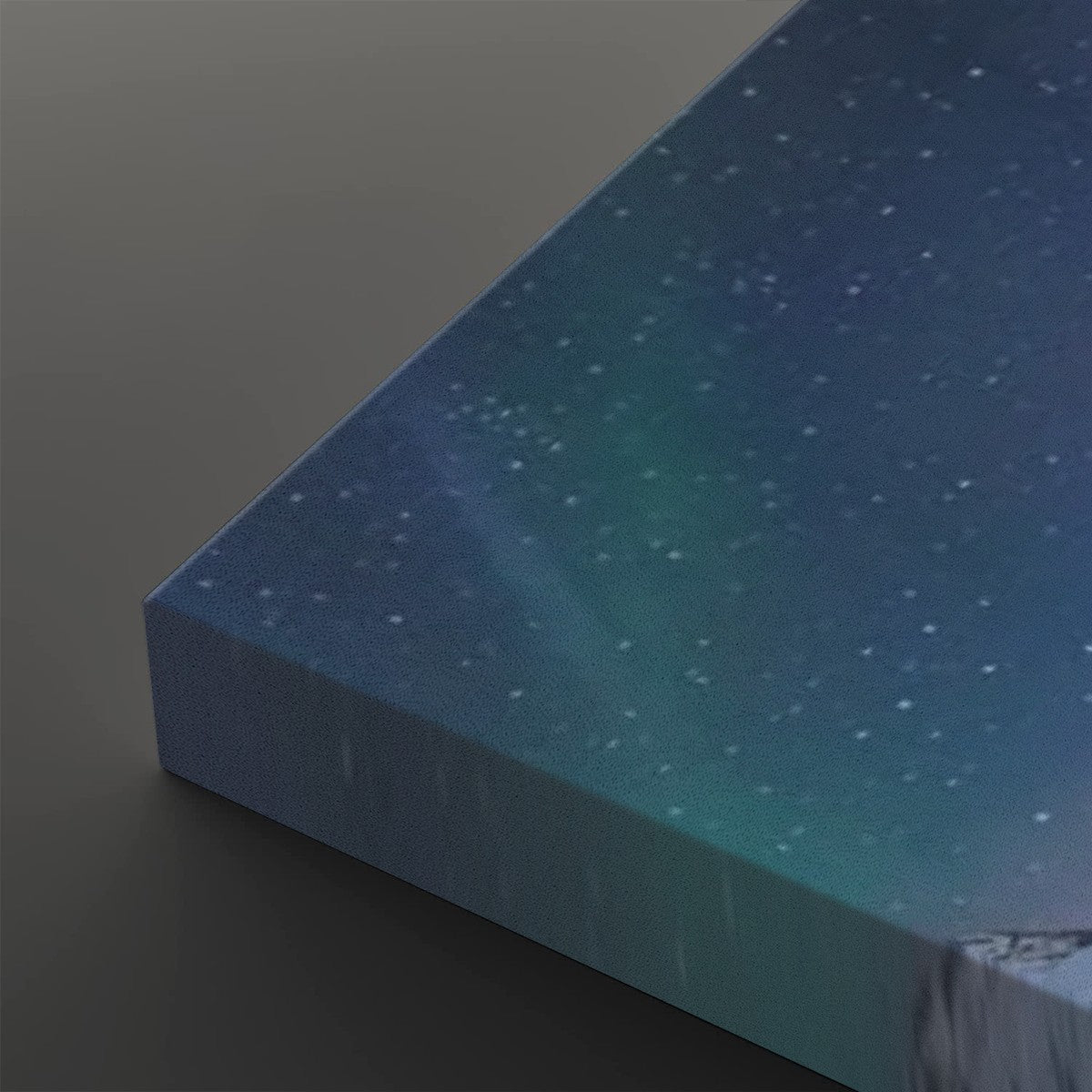 Northern Lights Over the City — 5 Panel Level Canvas Wall Art