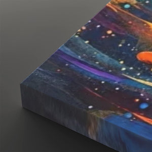 Monarch Butterfly Cosmic Vortex Canvas Wall Art | 1, 3 & 5-Panel Print | Colorful Abstract Butterfly Décor | Gallery-Wrapped