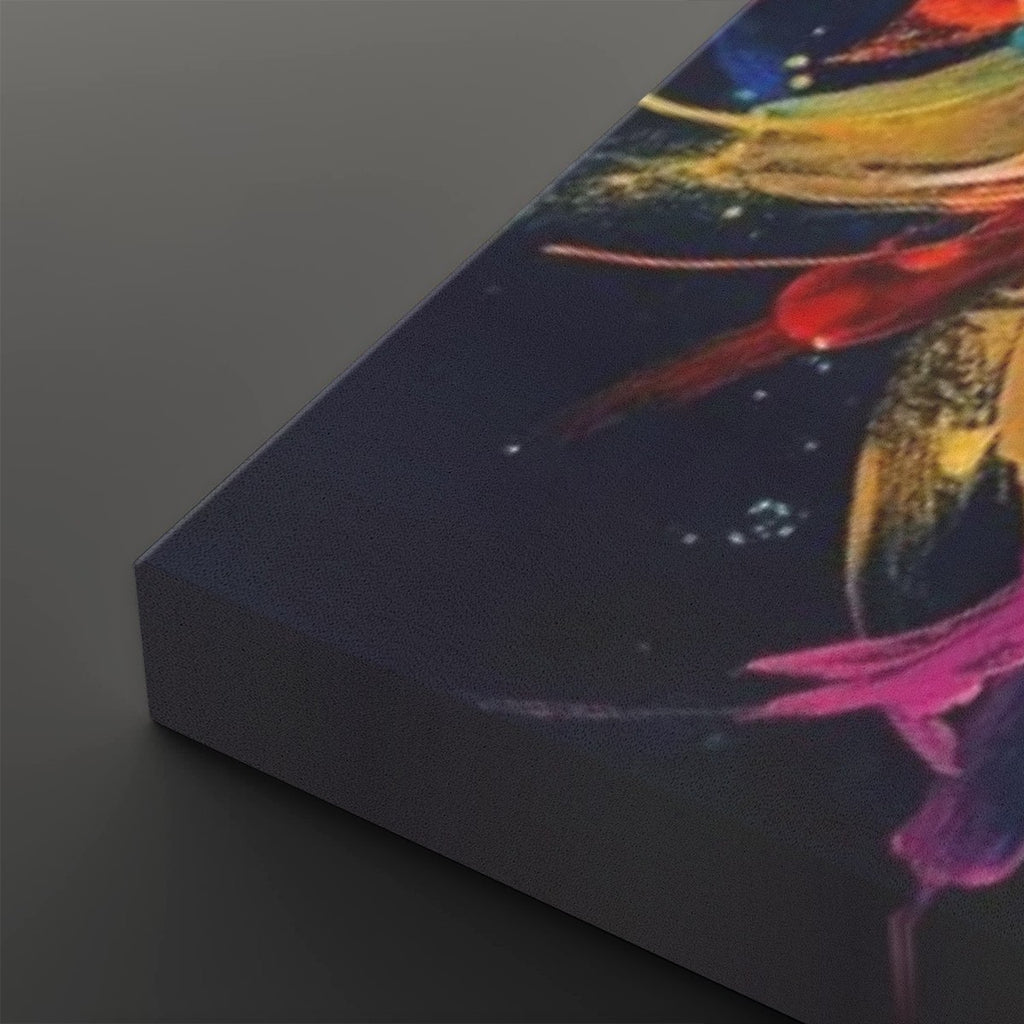 Abstract Colorful Lion Head Mane 1, 3, 5 Split Canvas Panel Wall Art Print