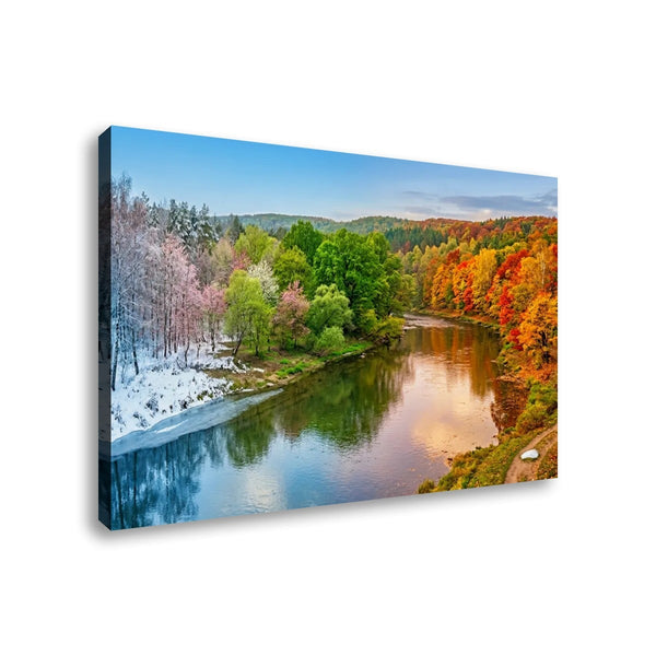 Four Seasons Canvas Wall Art – Winter Spring Summer & Fall Nature Print | 1, 3 & 5 Panel