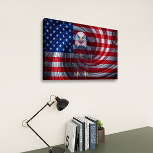 Spirit of America – Ghost Eagle US Flag Swirl 5-Panel Canvas Wall Art