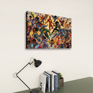 Kids Superhero Wall Art – 3 & 5 Panel Canvas Print for Boys & Girls