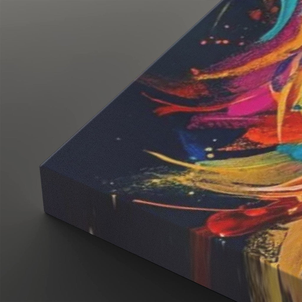 Abstract Colorful Lion Head Mane 1, 3, 5 Split Canvas Panel Wall Art Print