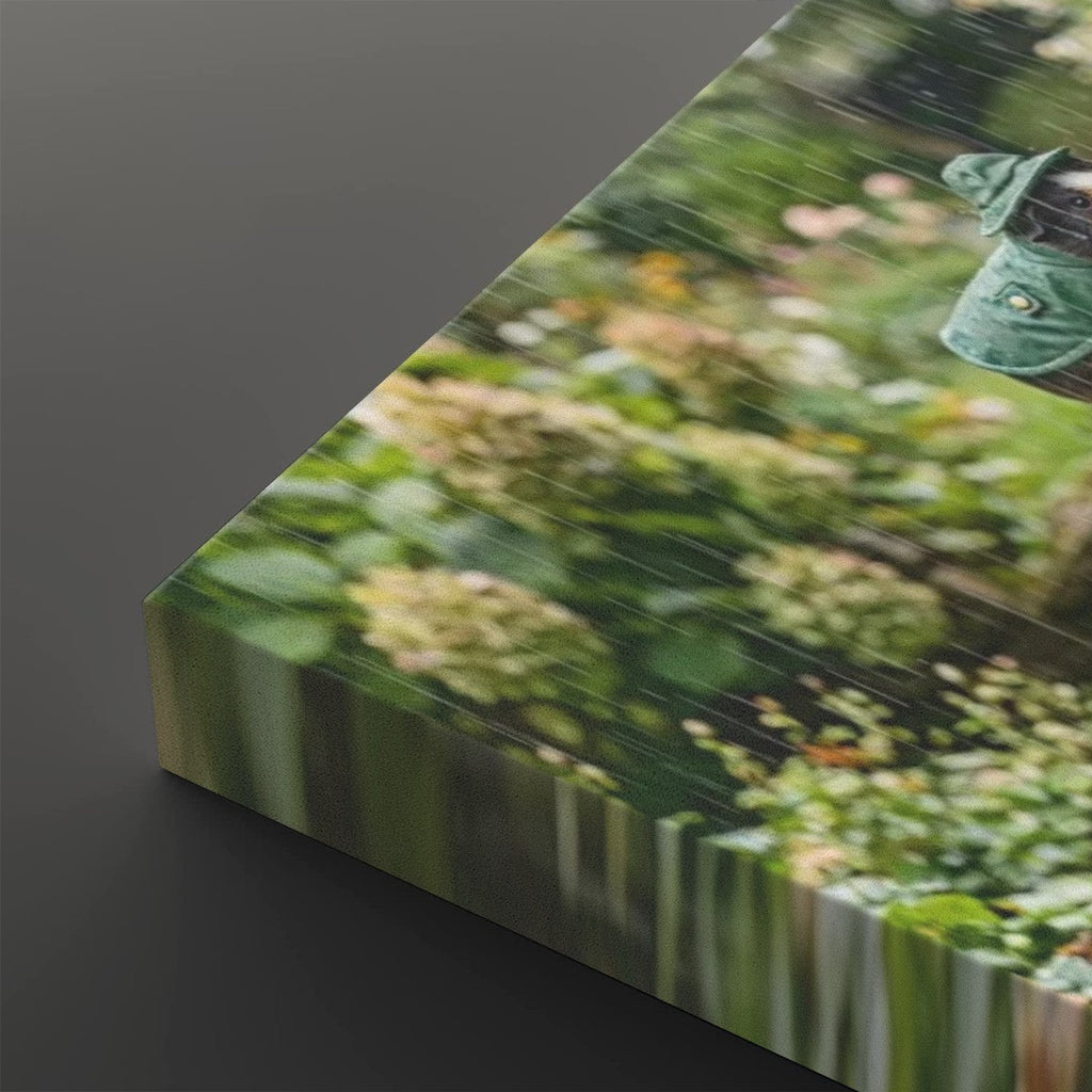3 Guinea Pigs Playing in the Rain | 5-Panel Level Canvas Wall Art | 1, 3, 5 Panel