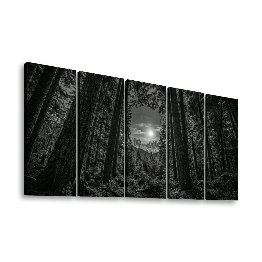 Enchanted Moonlit Forest Living room wall decor over sofa