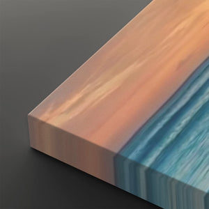 Golden Tide – Sunset Beach Surf Canvas Wall Art