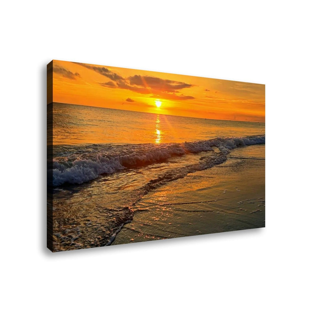 Madeira Beach Florida Sunset Rolling Waves Gulf of America Split Canvas Panel Wall Art
