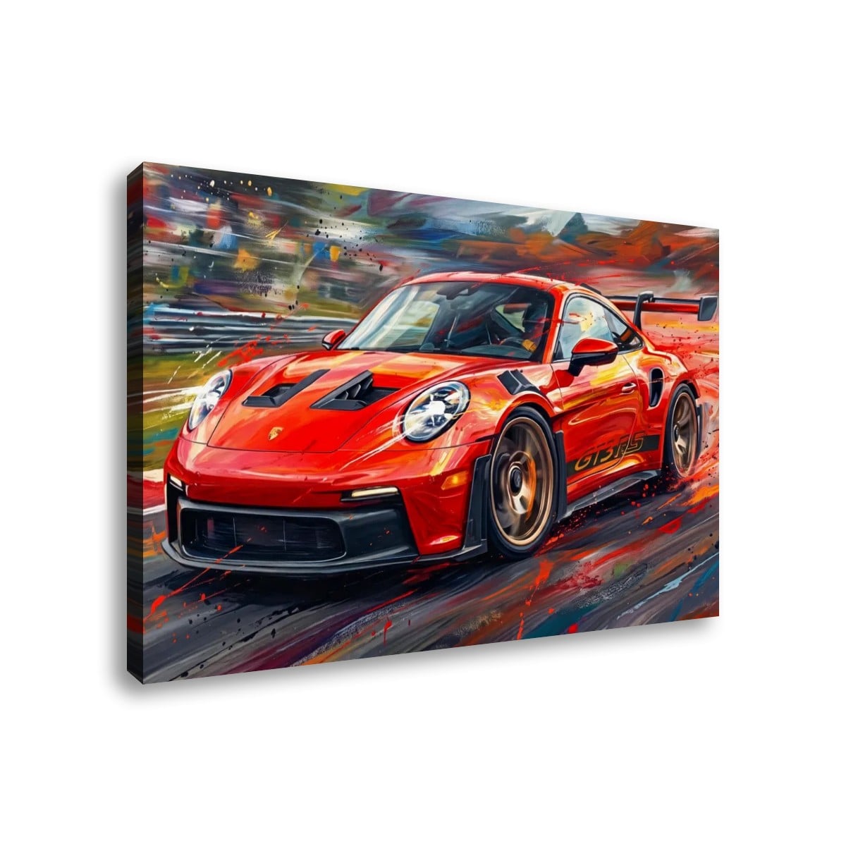 Porsche 911 GT3 Large Canvas Wall Art Mancave Garage Panel Print – 5-Panel Level