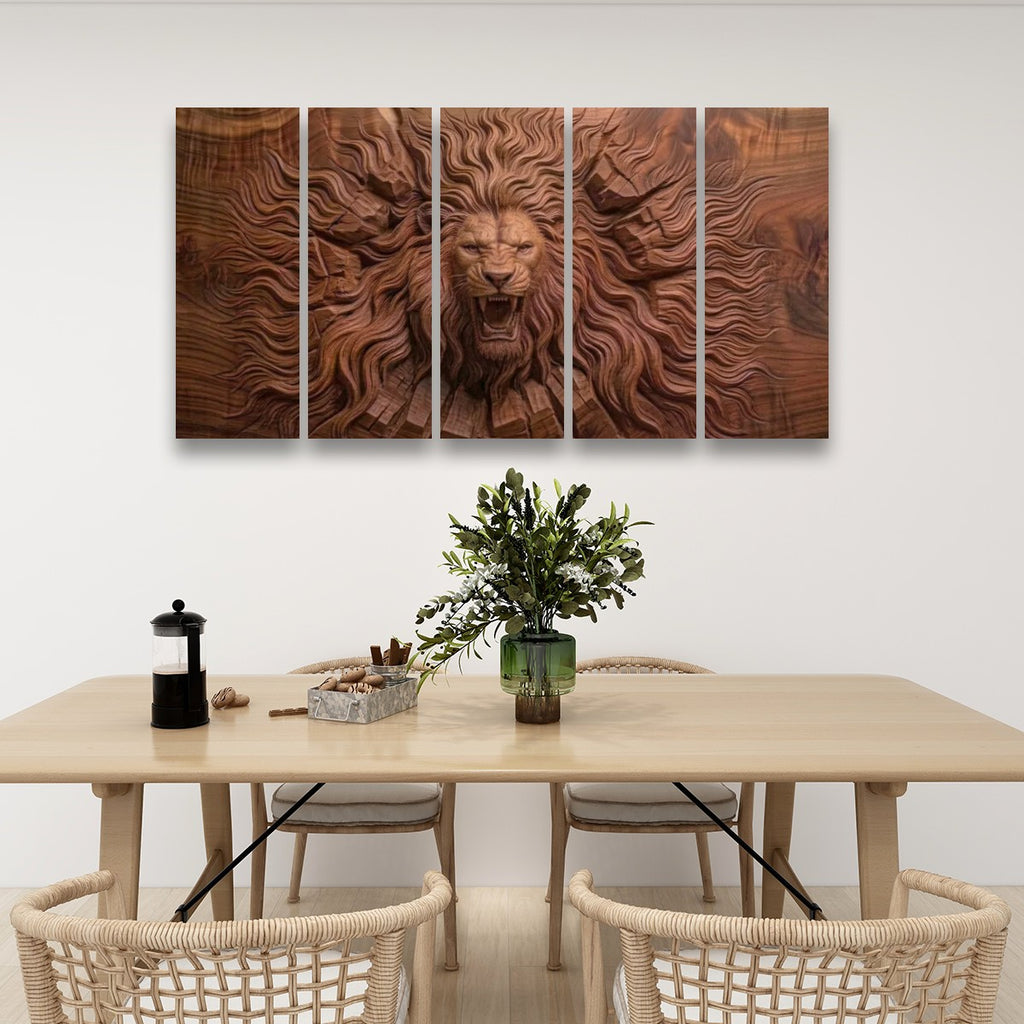Multi-Panel Lion Canvas Wall Art | Wildlife Multi-Panel Print