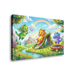 Playful Dragons Wall Art – 1, 3 & 5 Panel Canvas Print